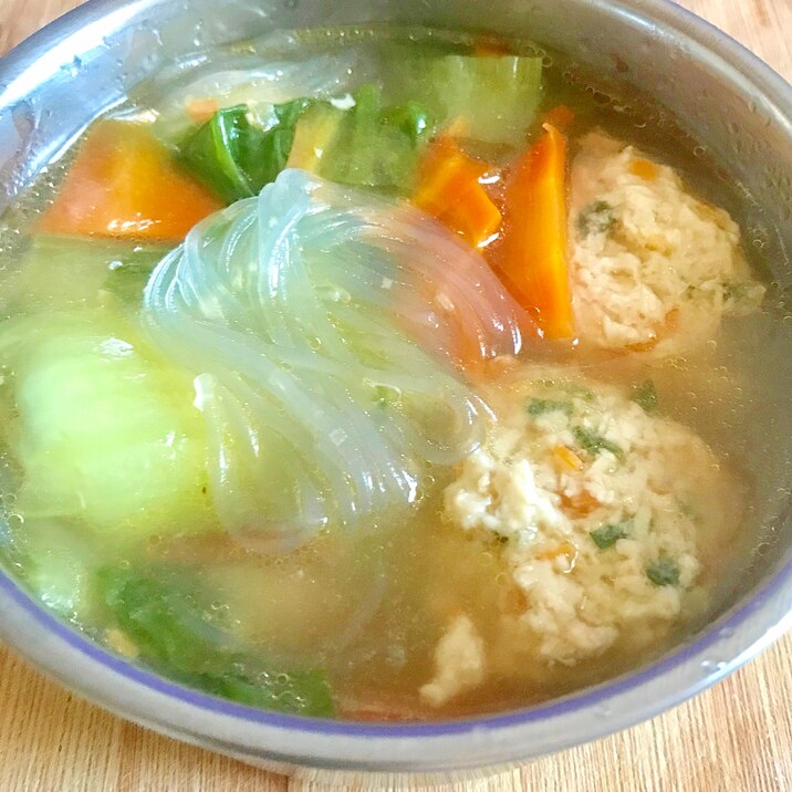 懐かしい給食の味♡鶏団子スープ